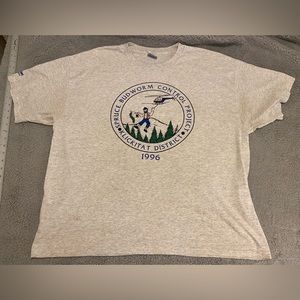 Vintage Single Stitch Grey Shirt 1996 Budworm Control Heli Shirt‎ Men’s Xxl Usa